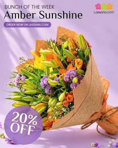 Lassana Flora: Bunch of the week: Amber Sunshine, 20% off